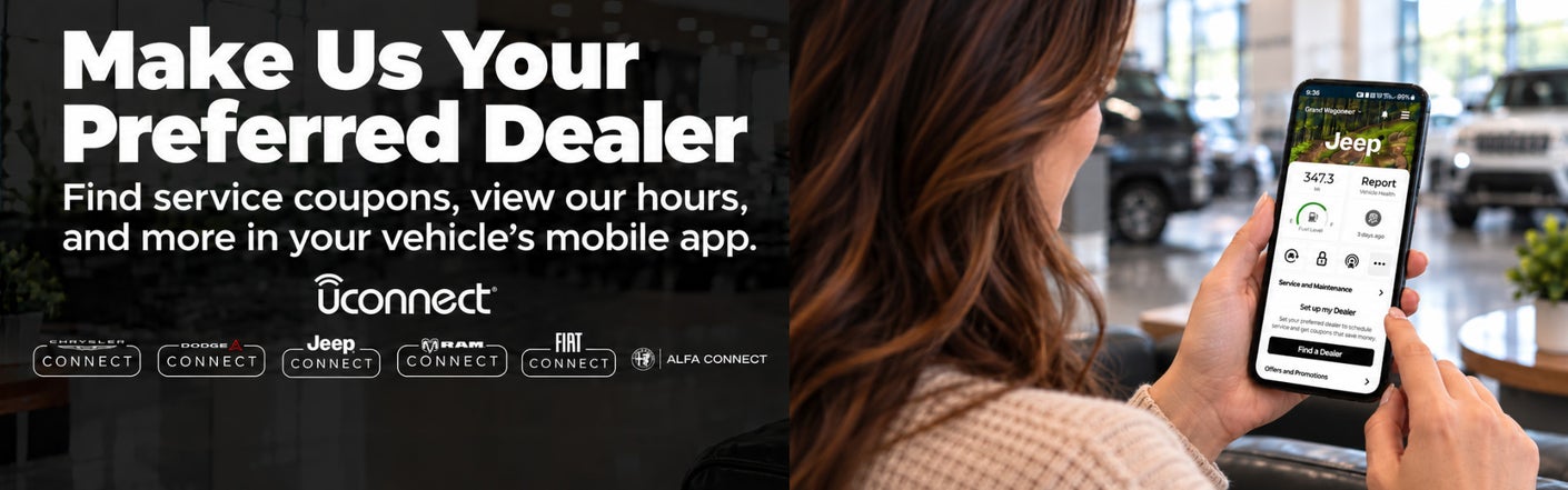 uconnect® make us your preferred dealer | Chrysler Dodge Jeep Ram Fiat of Fort Myers in Fort Myers FL